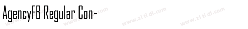 AgencyFB Regular Con字体转换